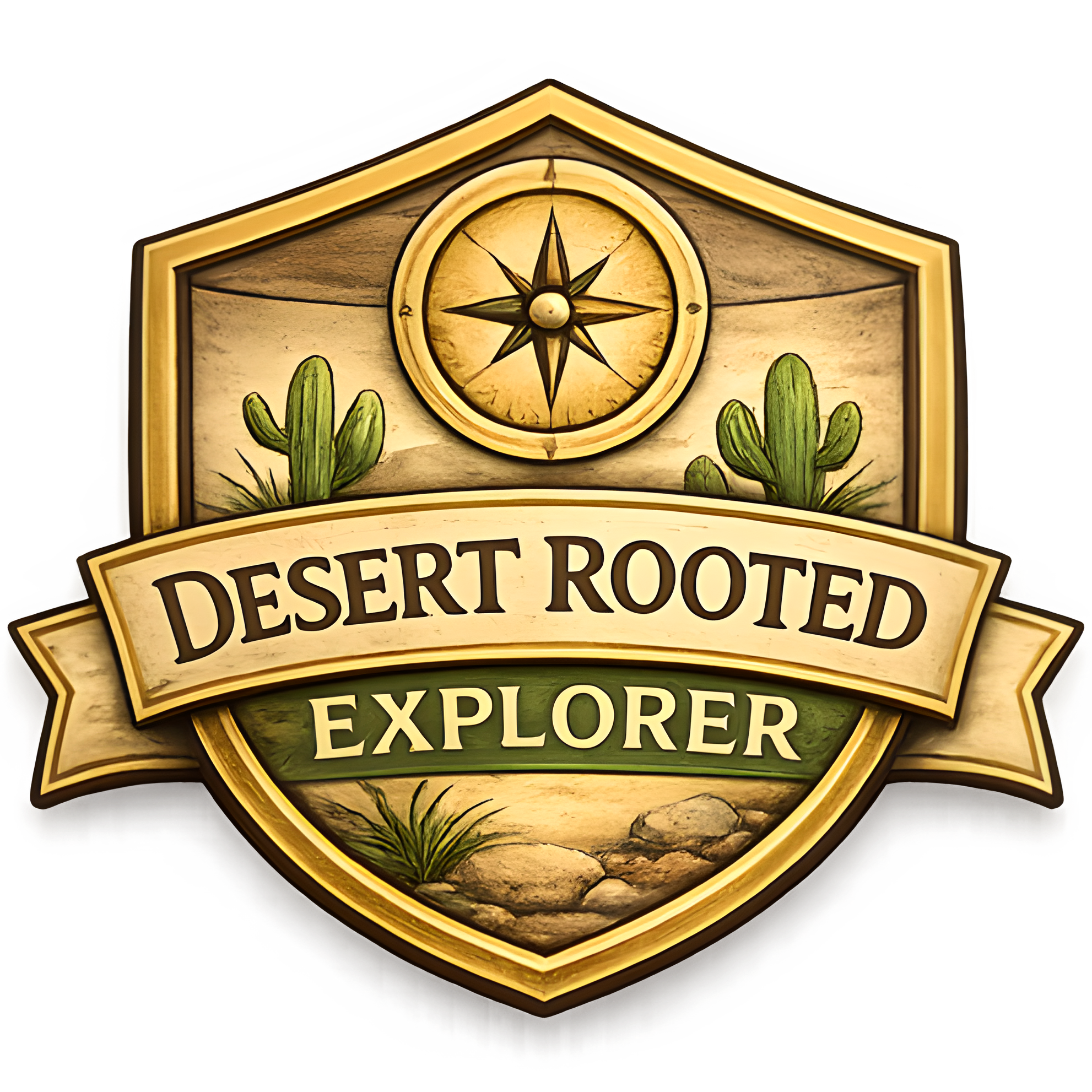 Desert Rooted Explorer Badge Sticker